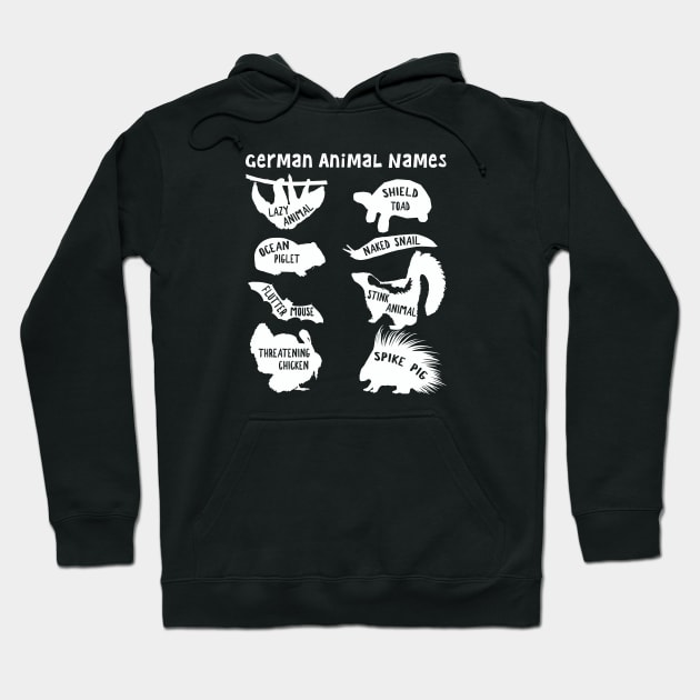 German Animal Names Hoodie by bullshirter